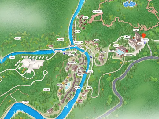 玄武结合景区手绘地图智慧导览和720全景技术，可以让景区更加“动”起来，为游客提供更加身临其境的导览体验。